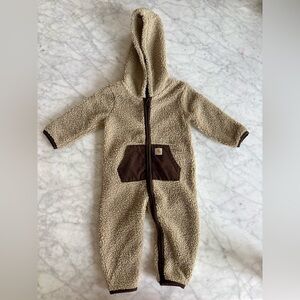 Carhartt Tan and Brown Kids Footie